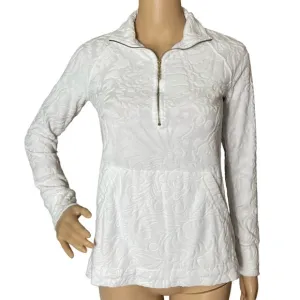 LILLY PULITZER XXS Skipper Popover French Terry White resort beach pool cruise