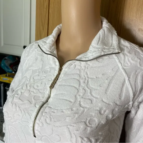 LILLY PULITZER XXS Skipper Popover French Terry White resort beach pool cruise