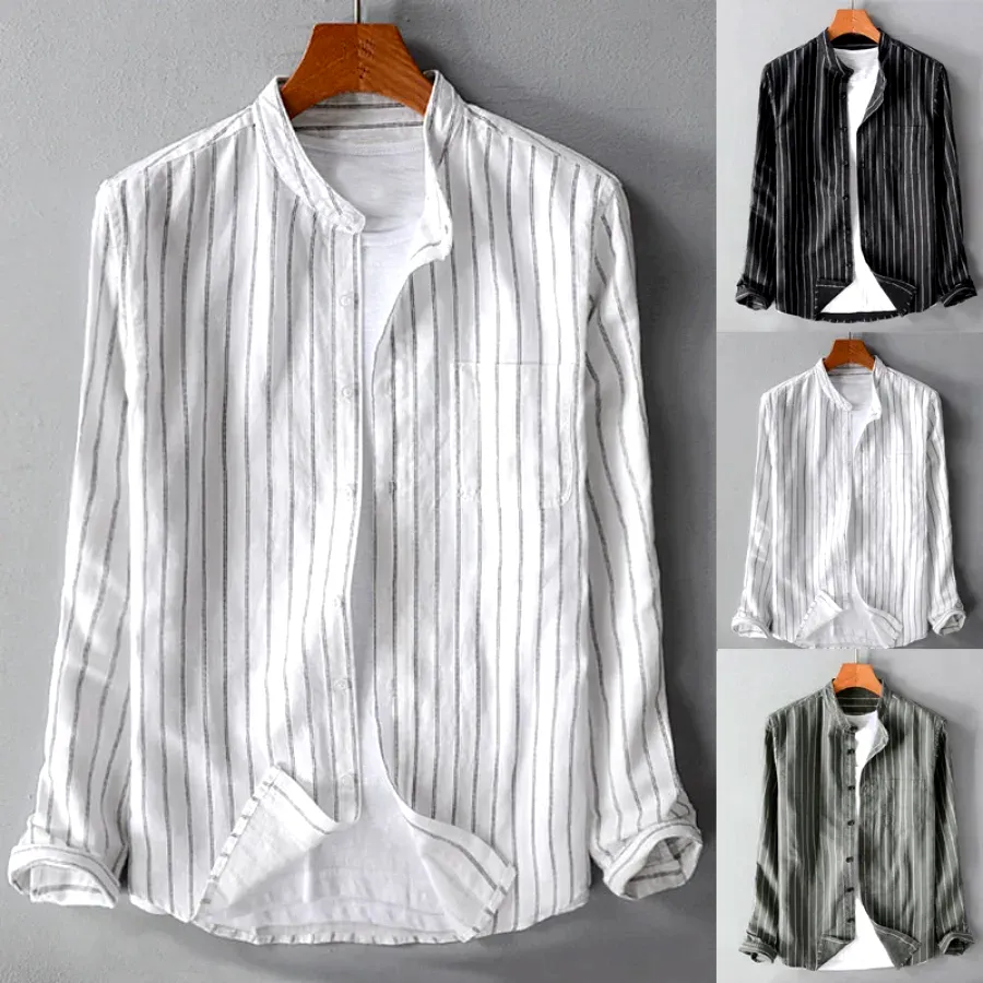 Luca Pinstripe Cotton Shirt