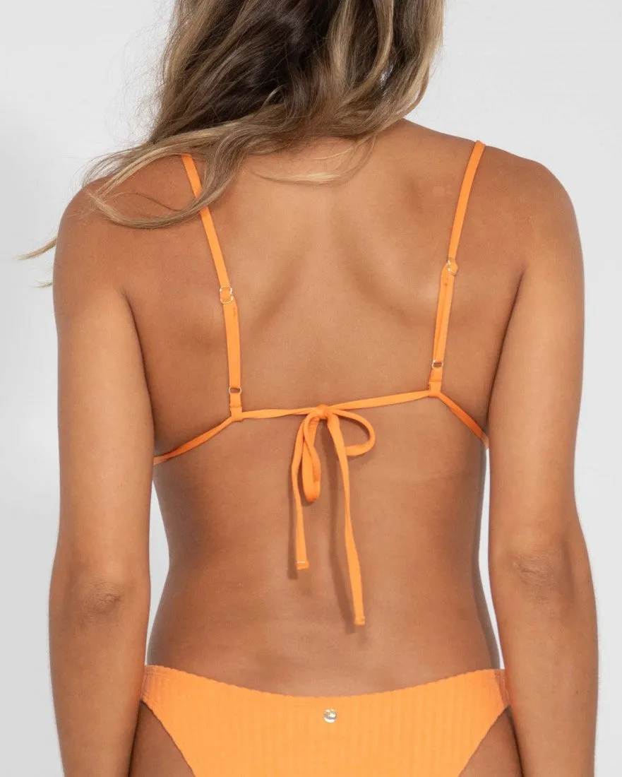 Lucky Rib Towelling Triangle Bikini Top