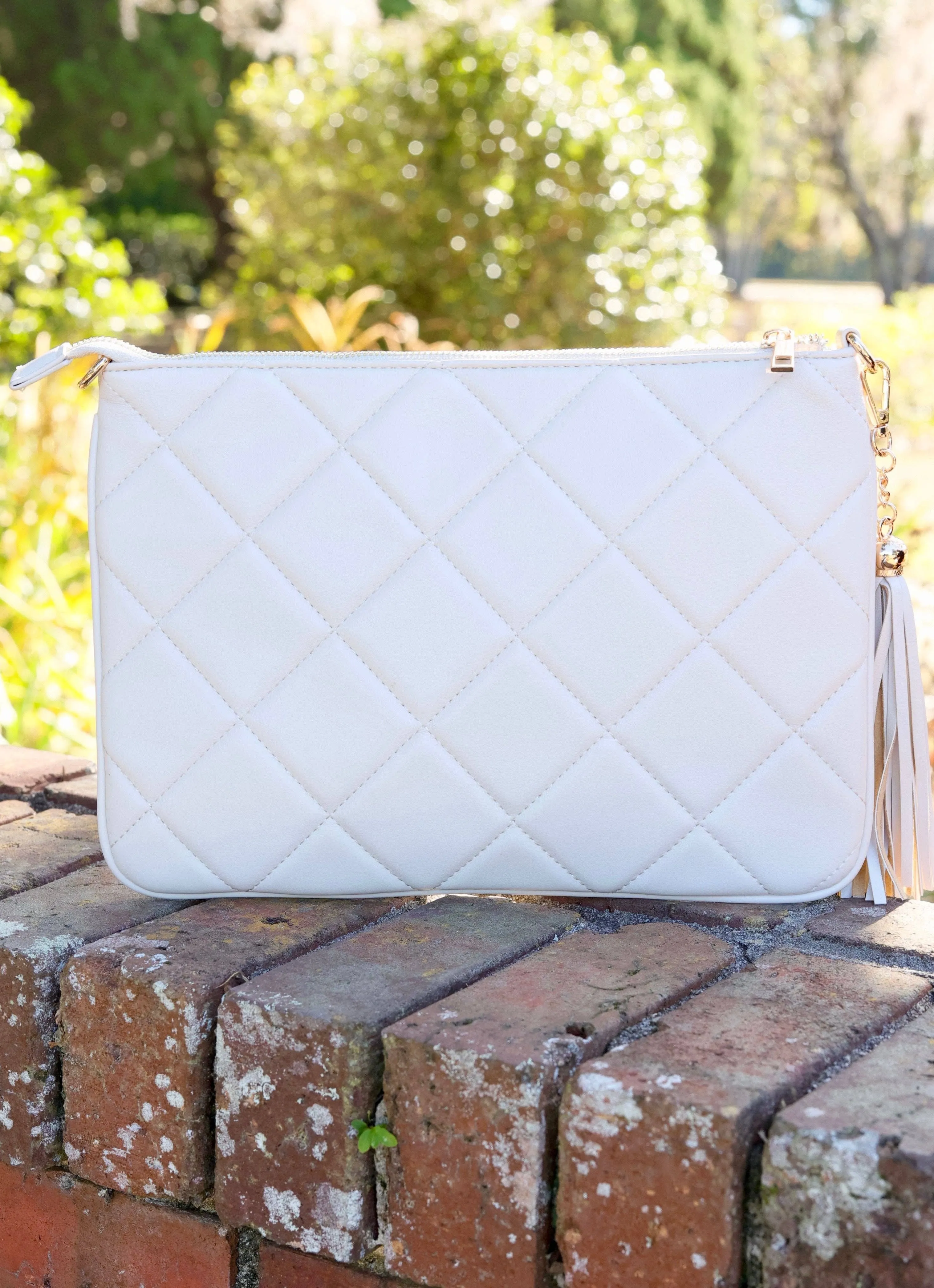 Madelyn Clutch/Crossbody CREAM QUILTED