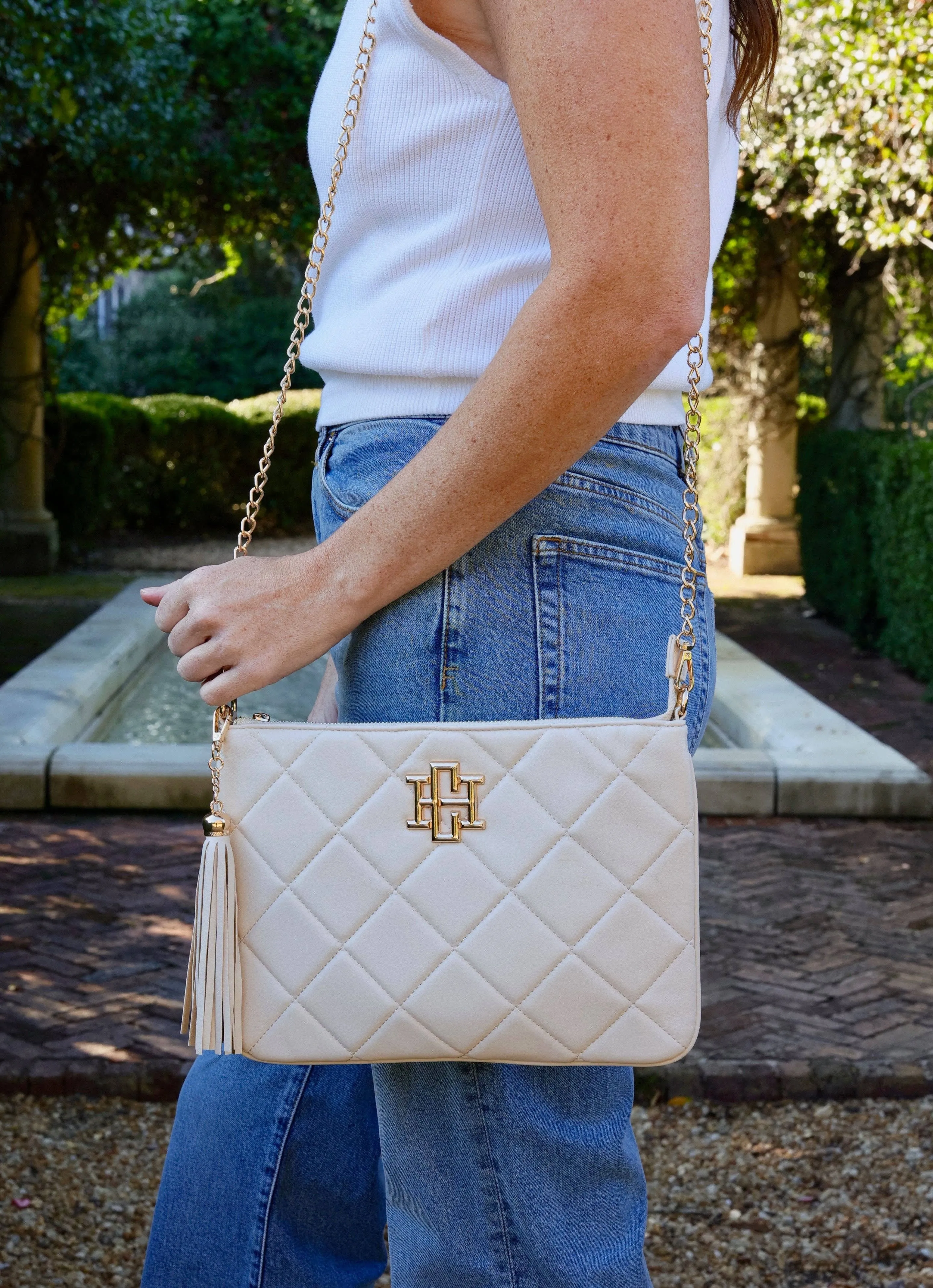Madelyn Clutch/Crossbody CREAM QUILTED
