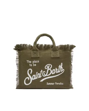 MC2 Saint Barth Borsa Colette i Lino Verde Militare