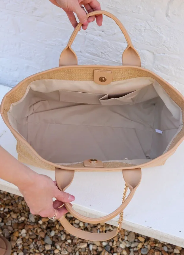 Melissa Natural Quilted Tote Bag