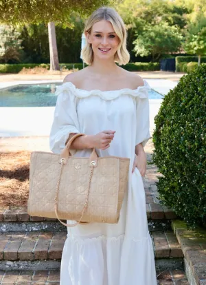 Melissa Natural Quilted Tote Bag
