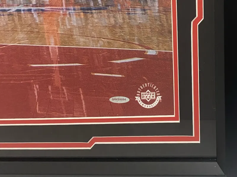 Michael Jordan Autographed "Scoreboard Dunk" 30" x 40" Framed Photograph UDA