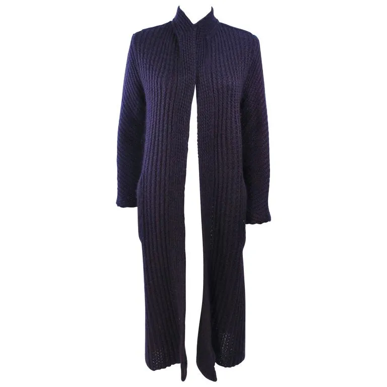 MISSONI Purple Wool Knit Full Length Sweater Size Medium