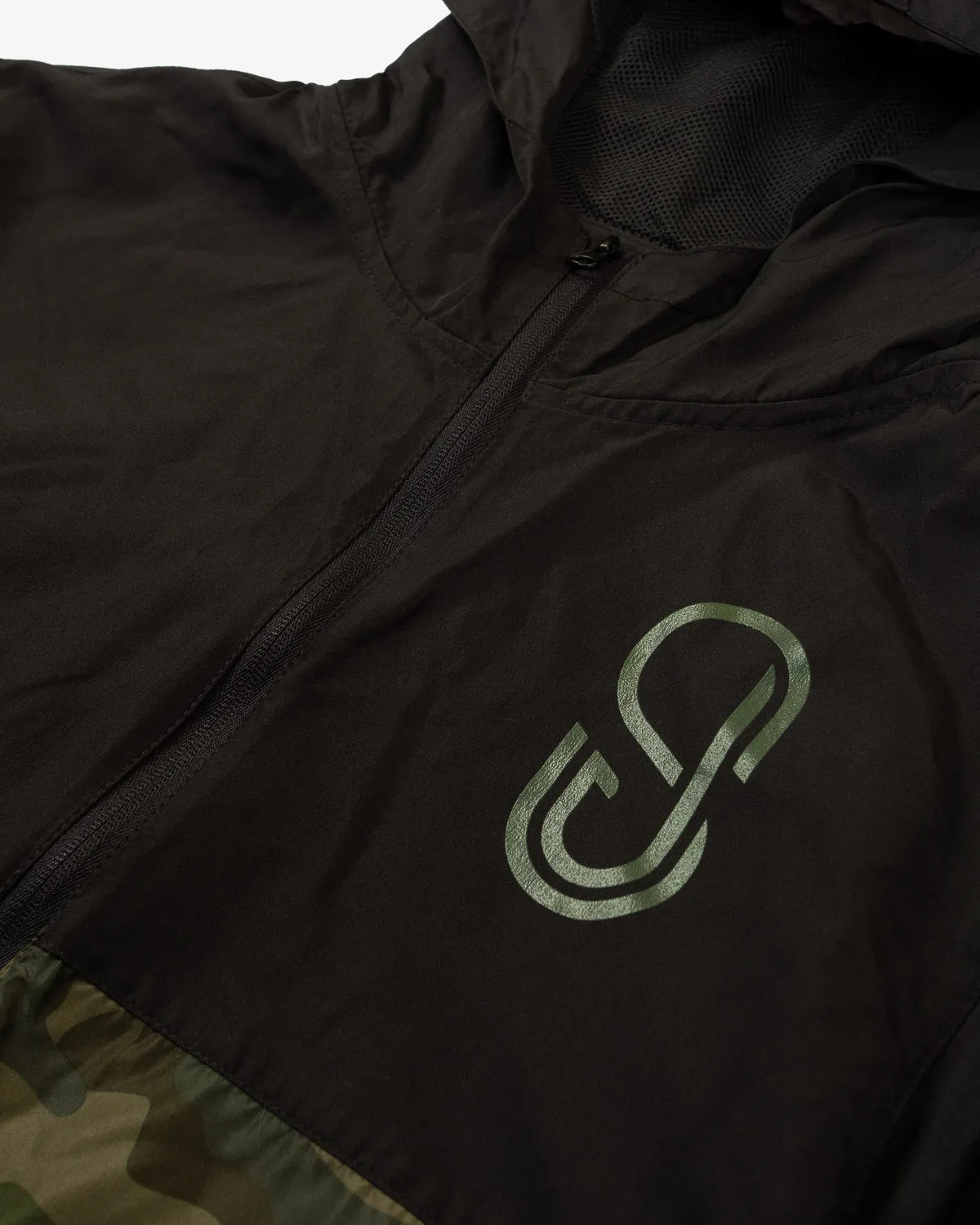 Monogram Youth Windbreaker (Black/Camo)