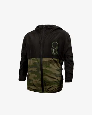 Monogram Youth Windbreaker (Black/Camo)