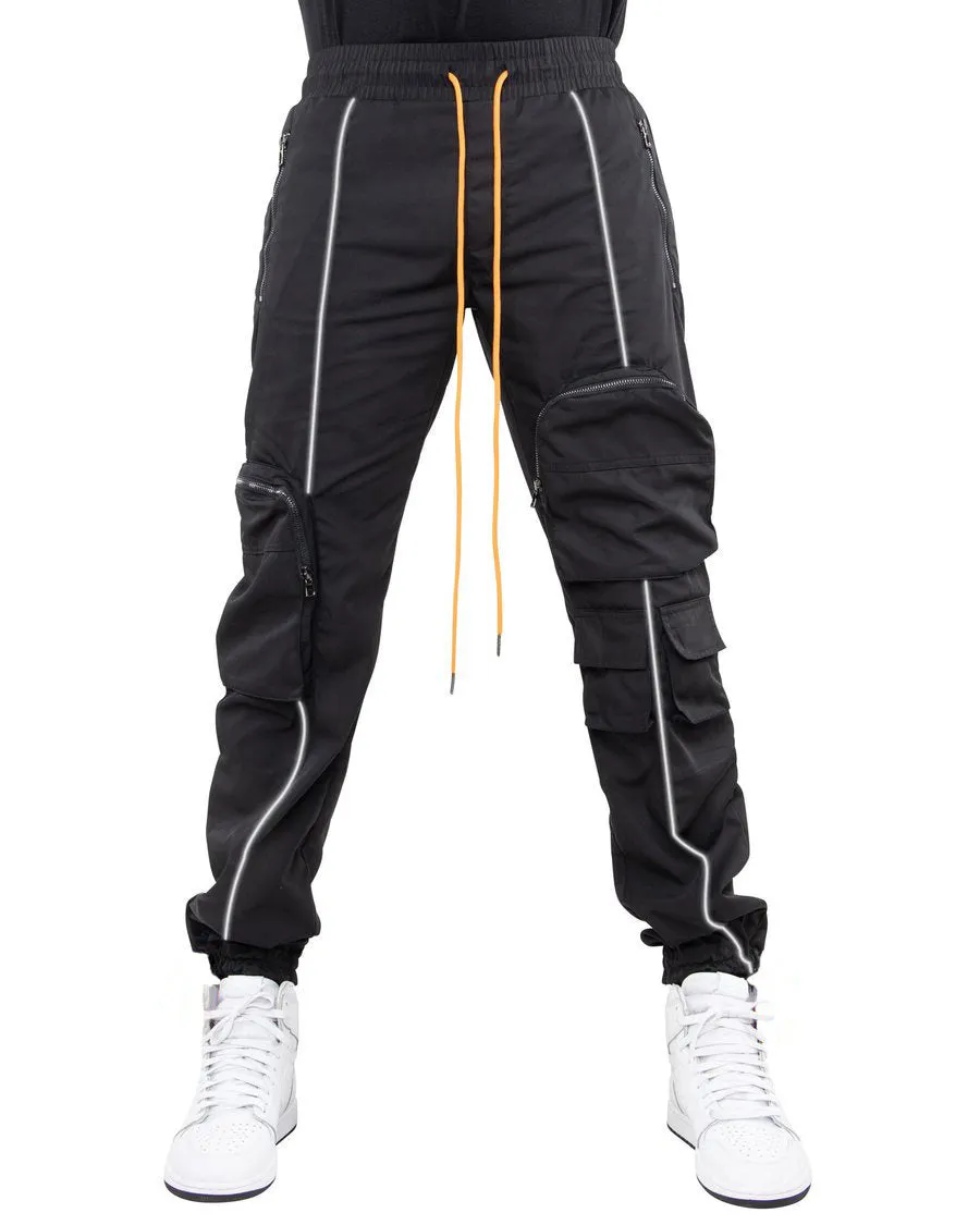 Multi-pocket Reflective Sports Fitness Trousers