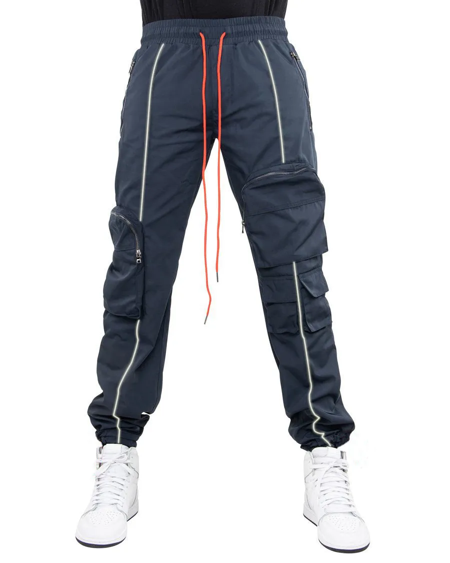 Multi-pocket Reflective Sports Fitness Trousers