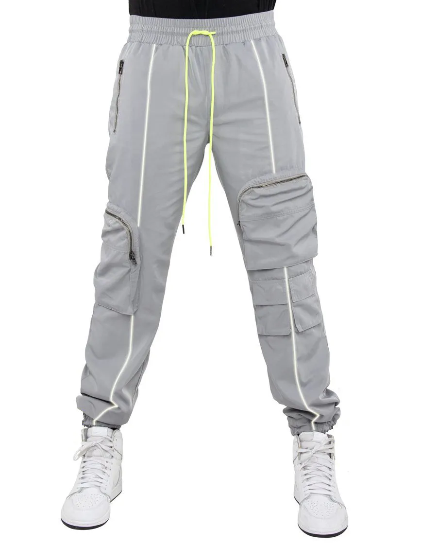 Multi-pocket Reflective Sports Fitness Trousers