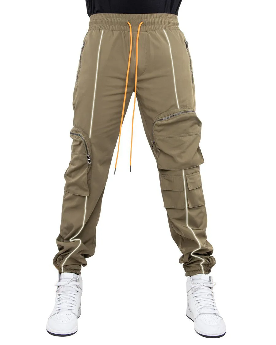 Multi-pocket Reflective Sports Fitness Trousers