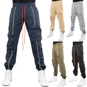 Multi-pocket Reflective Sports Fitness Trousers