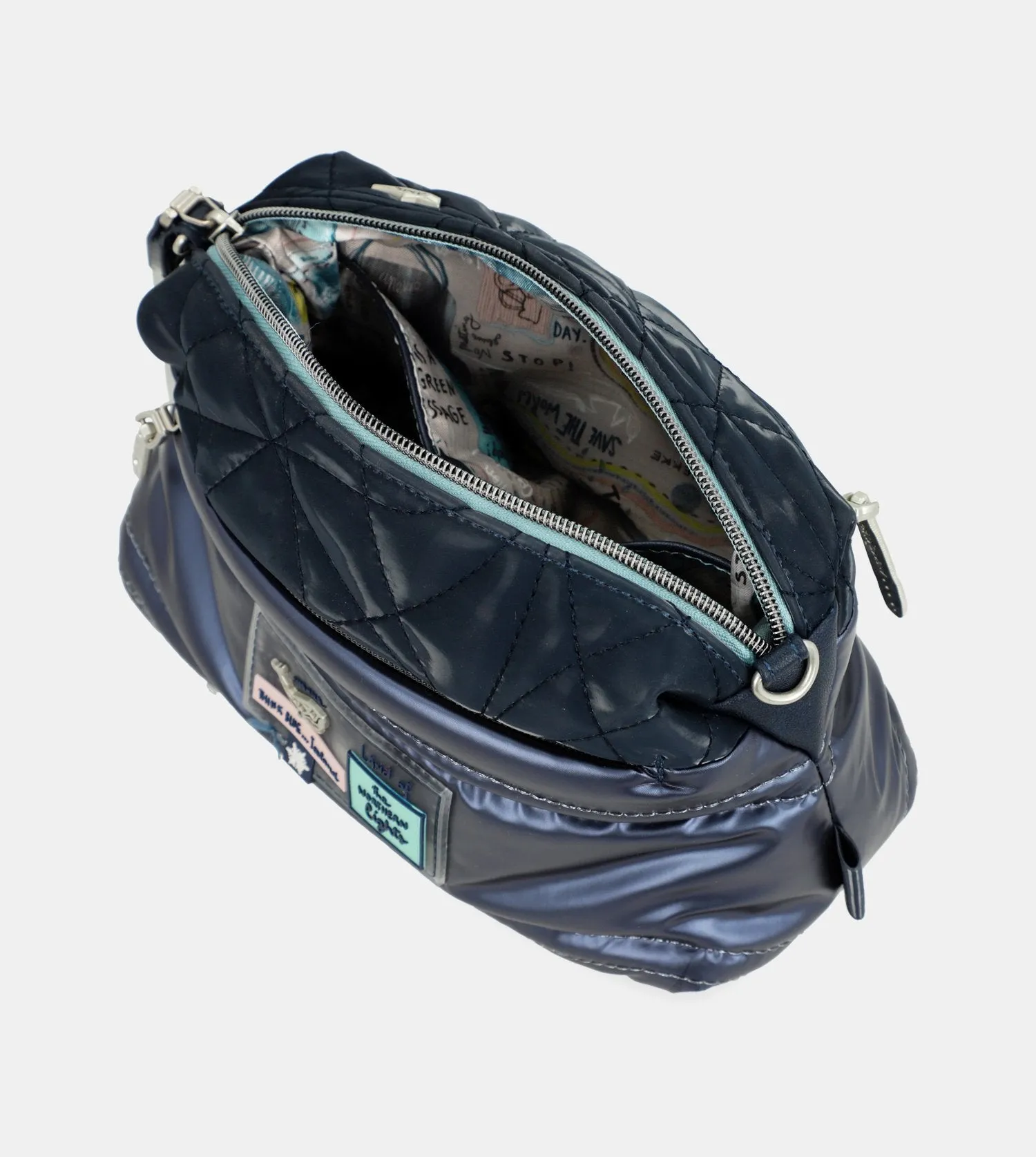 Nature Ocean medium size quilted crossbody bag