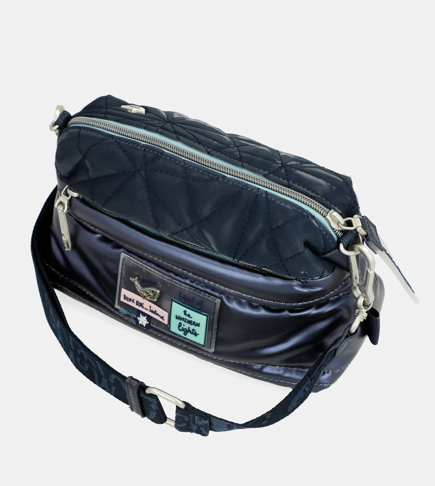 Nature Ocean medium size quilted crossbody bag