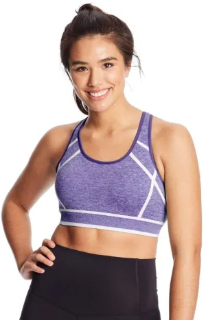 New C9 Champion Women's Fashion Seamless Racerback Bra in Violet Stone Heather, Sz XXL!