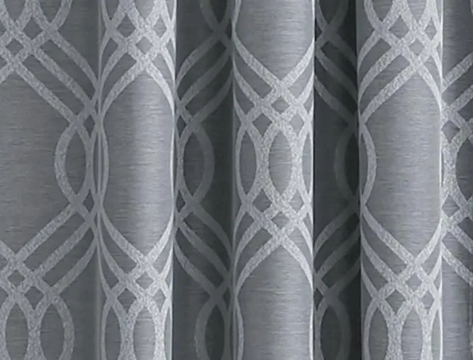 New Eclipse Zana Trellis Blackout Curtain Panels, set of 2, Grey! 40" X 84" Each!
