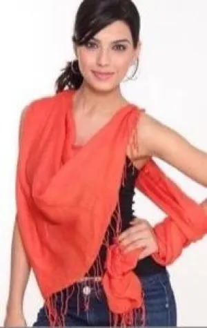 Orange Viscose Stole