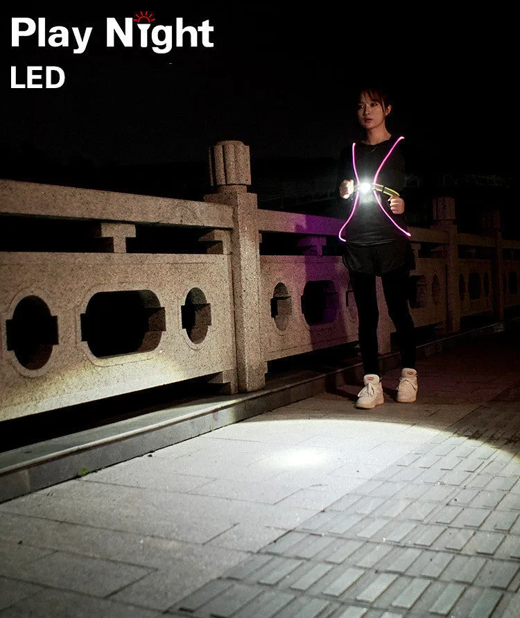 Outdoor Sports Lights USB Charging Detachable Reflective Vest