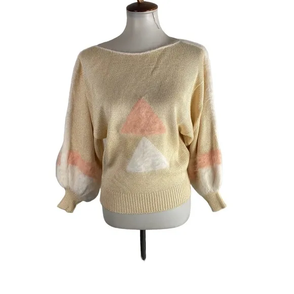 PaAviua Vintage Boho Fuzzy Sweater