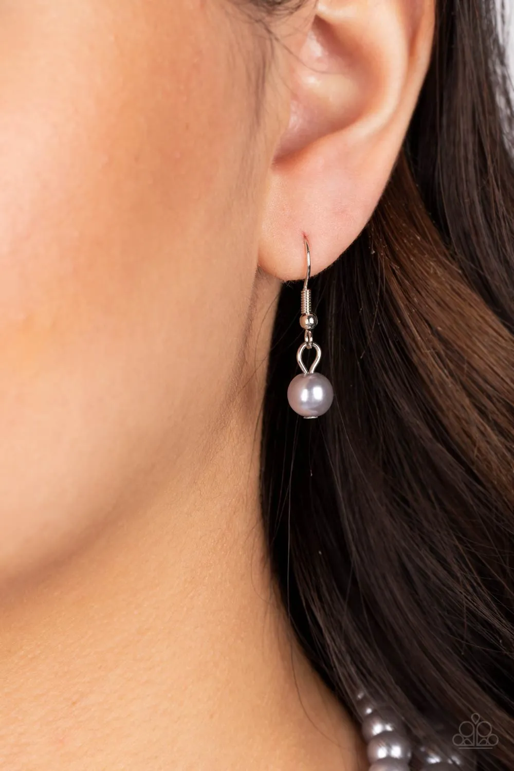 Paparazzi Brilliant Ballerina - Silver Pearl Necklace