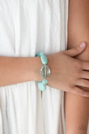 Paparazzi I Need a STAYCATION - Blue Stretch Bracelet