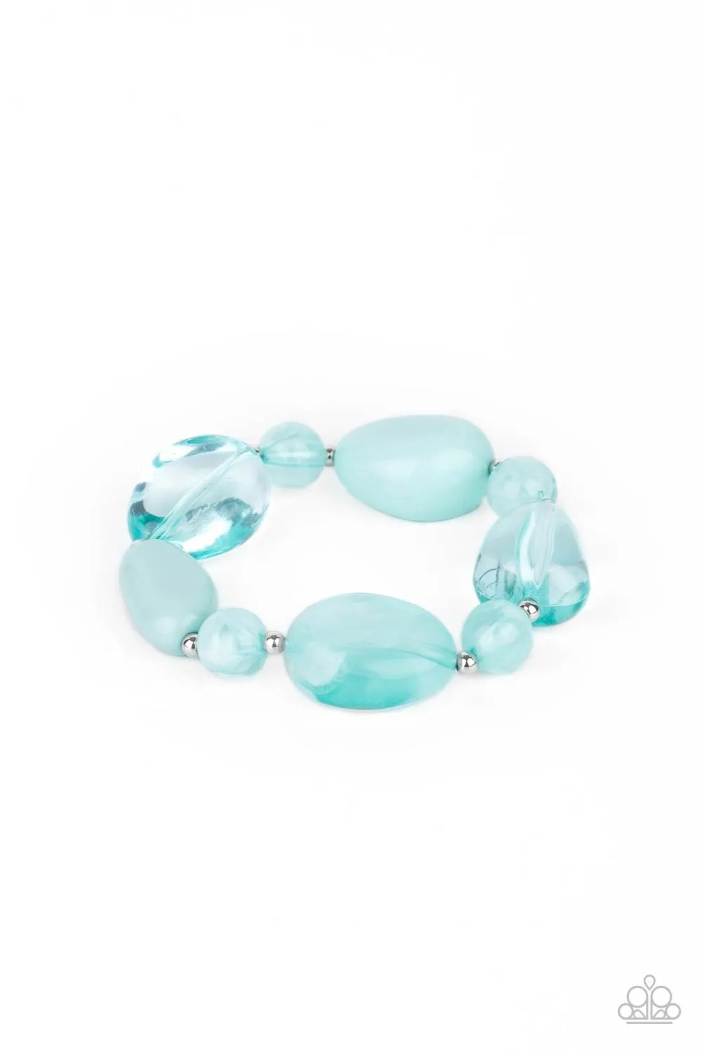 Paparazzi I Need a STAYCATION - Blue Stretch Bracelet