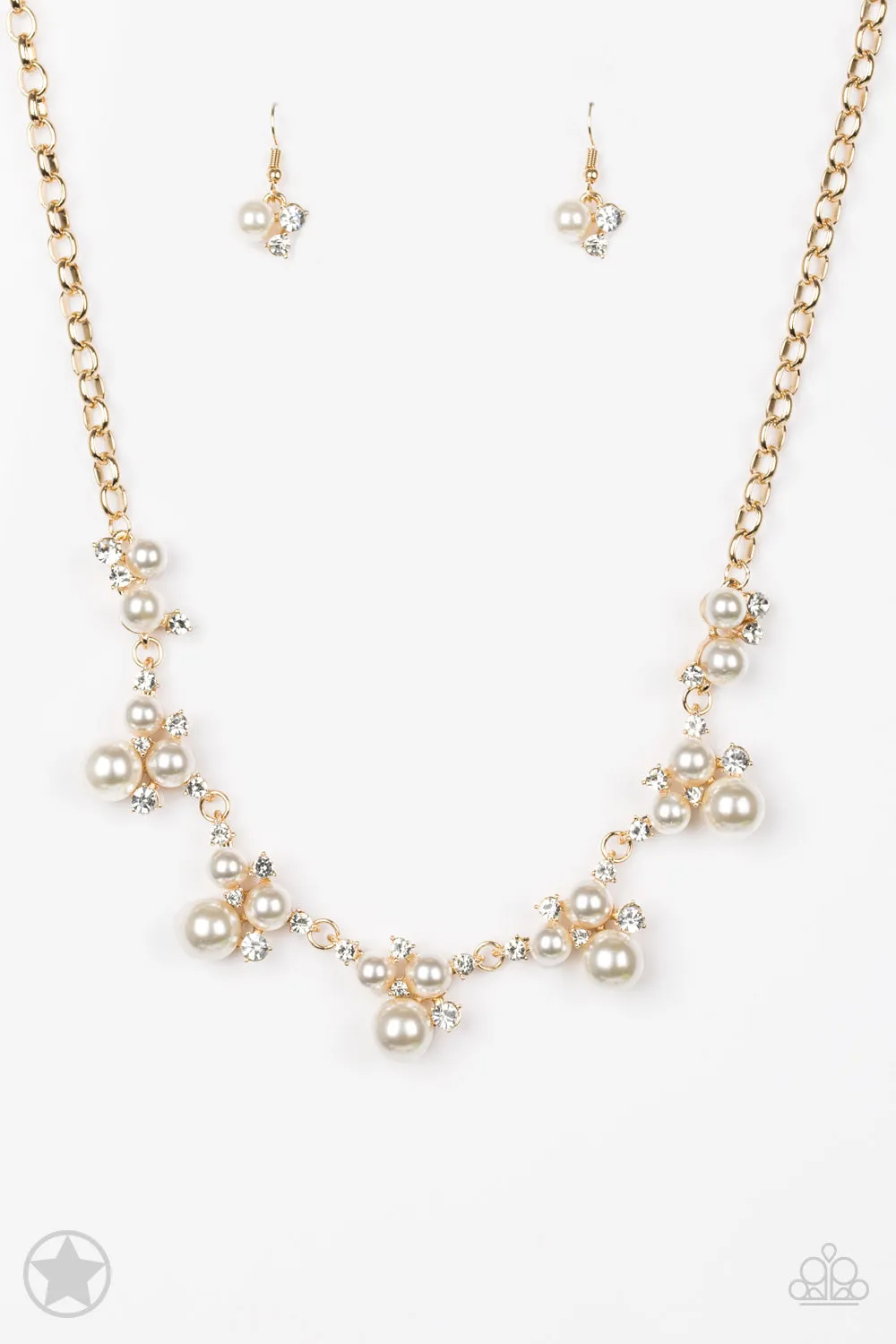 Paparazzi - Toast to Perfection - Gold Pearl Necklace