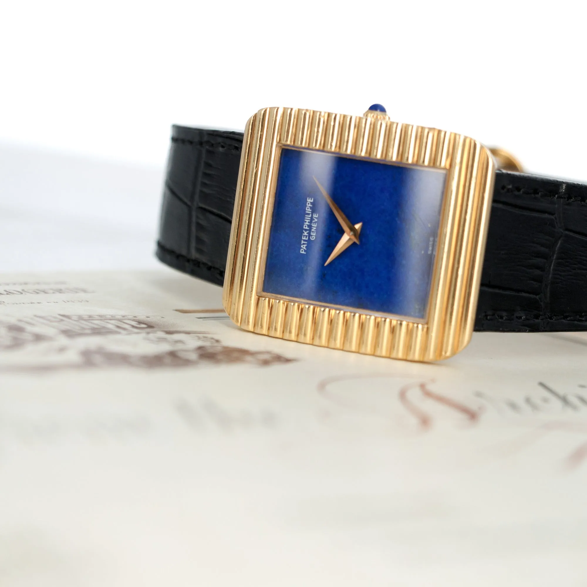 Patek Philippe Yellow Gold Lapis Watch Ref. 3733