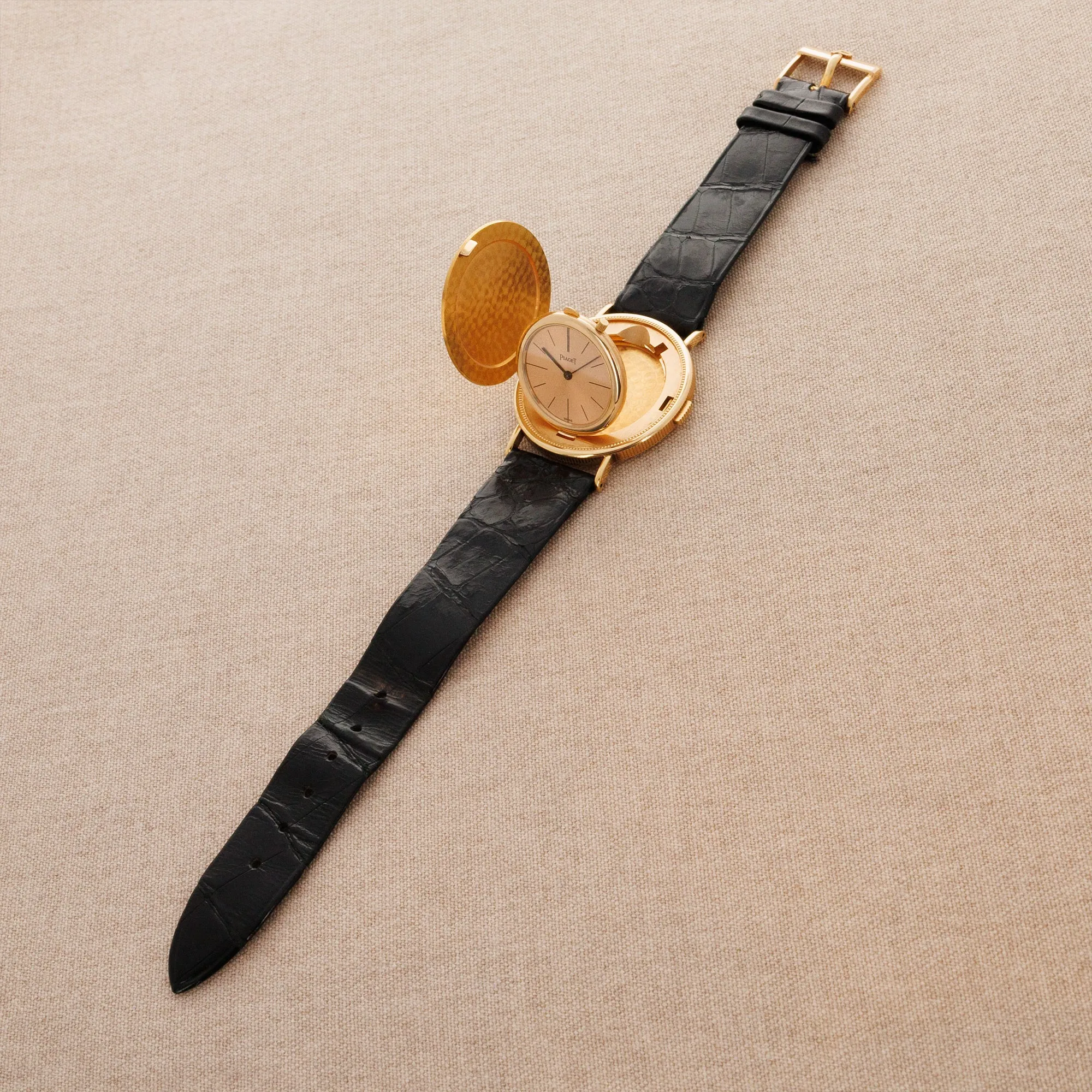 Piaget Yellow Gold Coin Watch Ref. 900B with Original Warranty