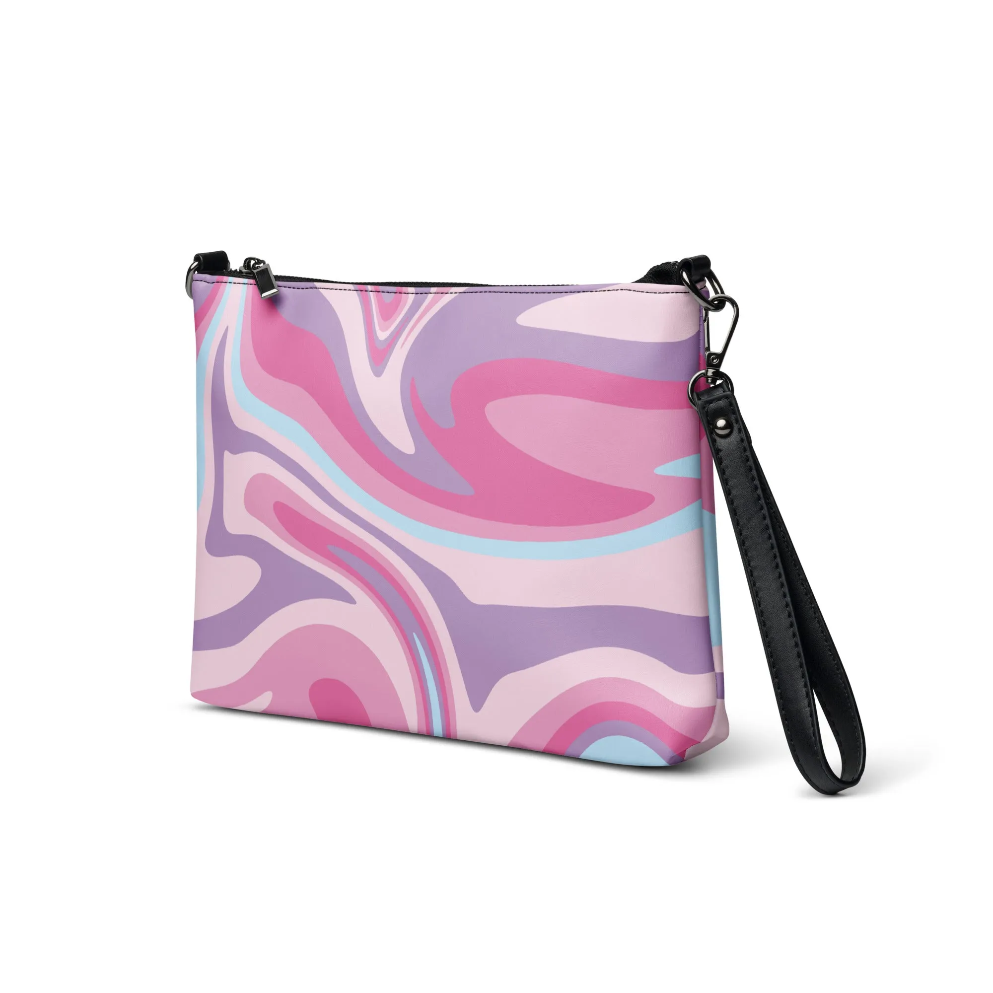 Pink & Purple Abstract Crossbody Bag