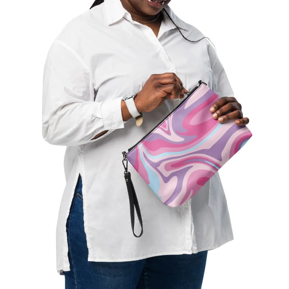 Pink & Purple Abstract Crossbody Bag