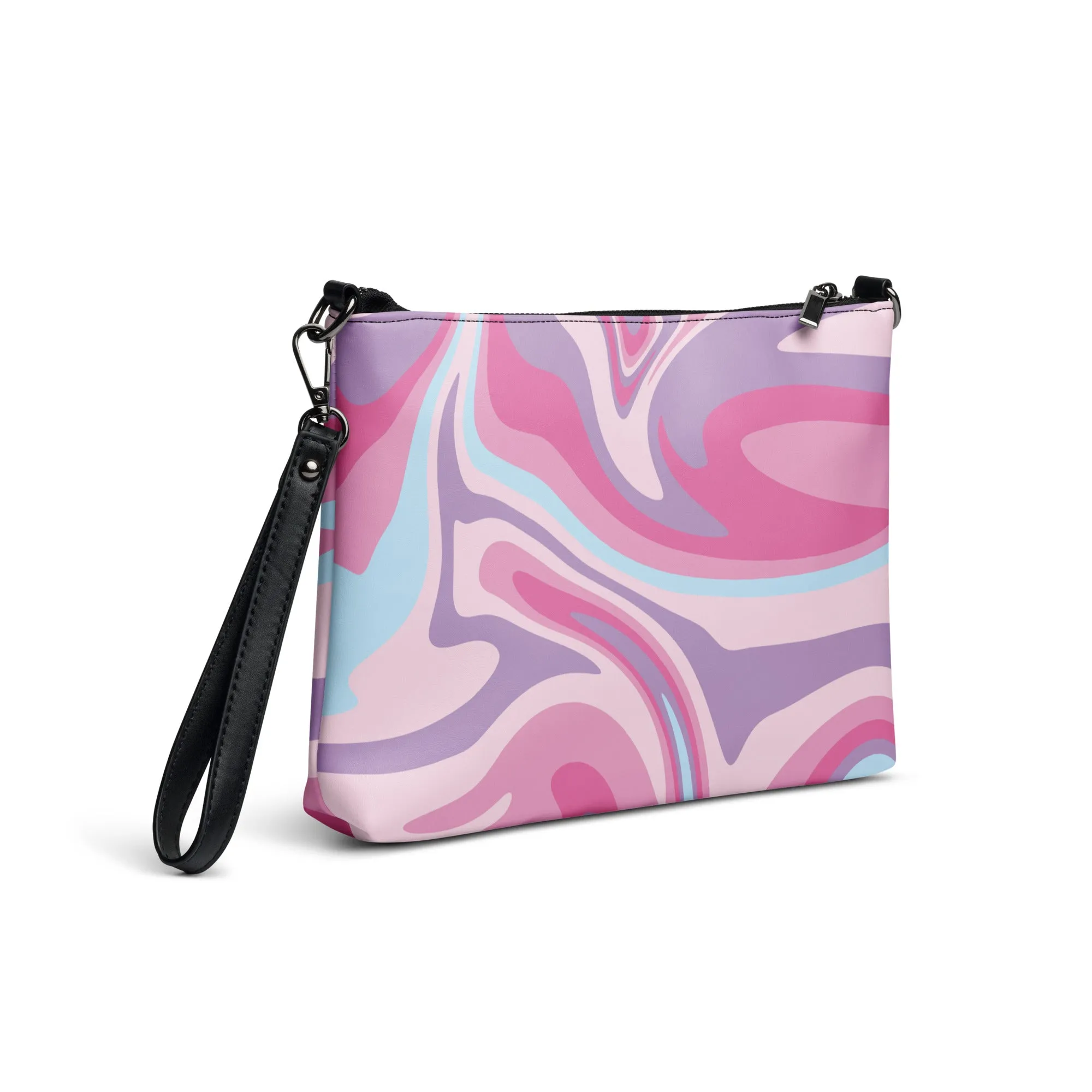 Pink & Purple Abstract Crossbody Bag