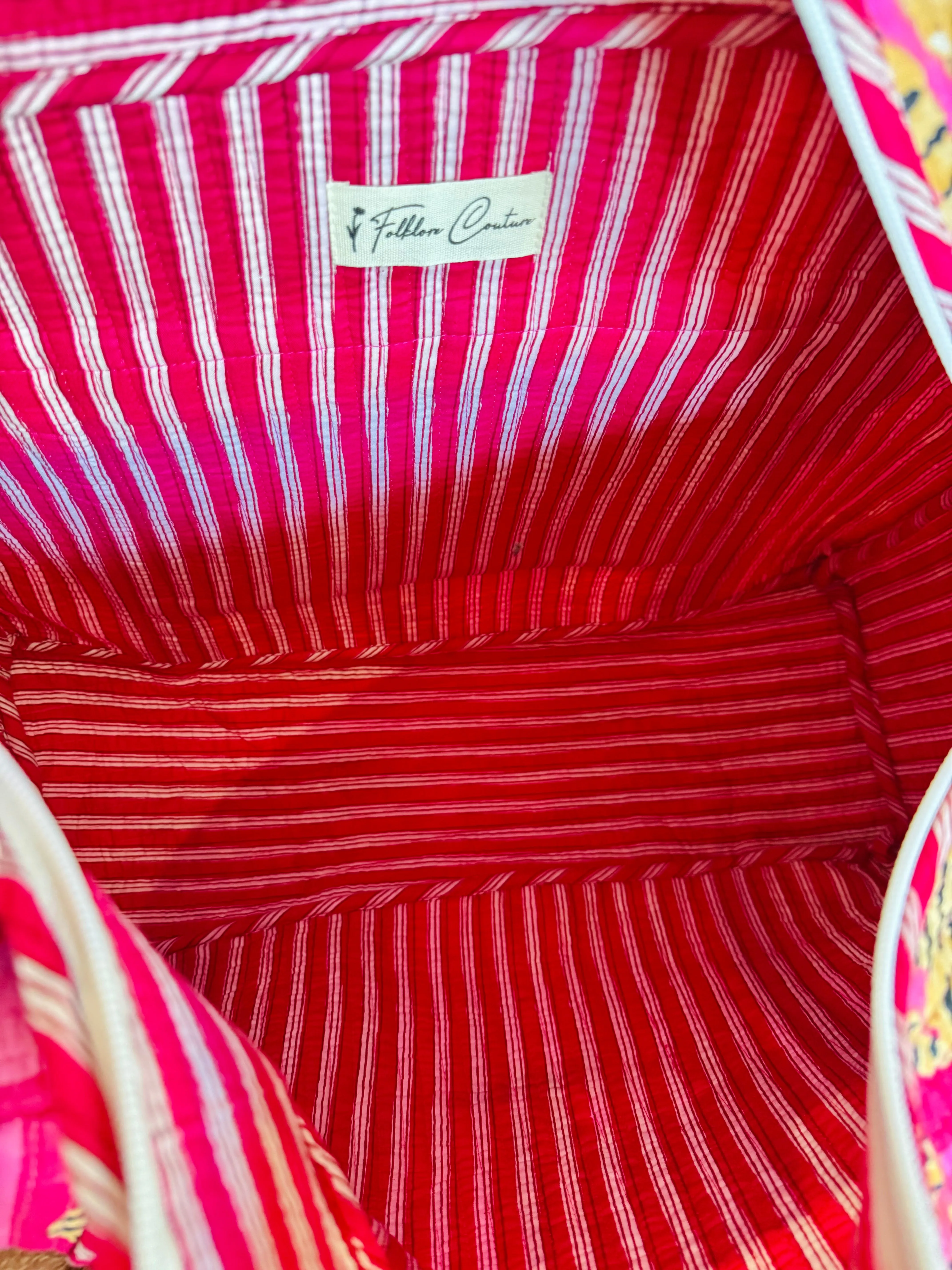 Pink Tiger Quilted Weekend Bag