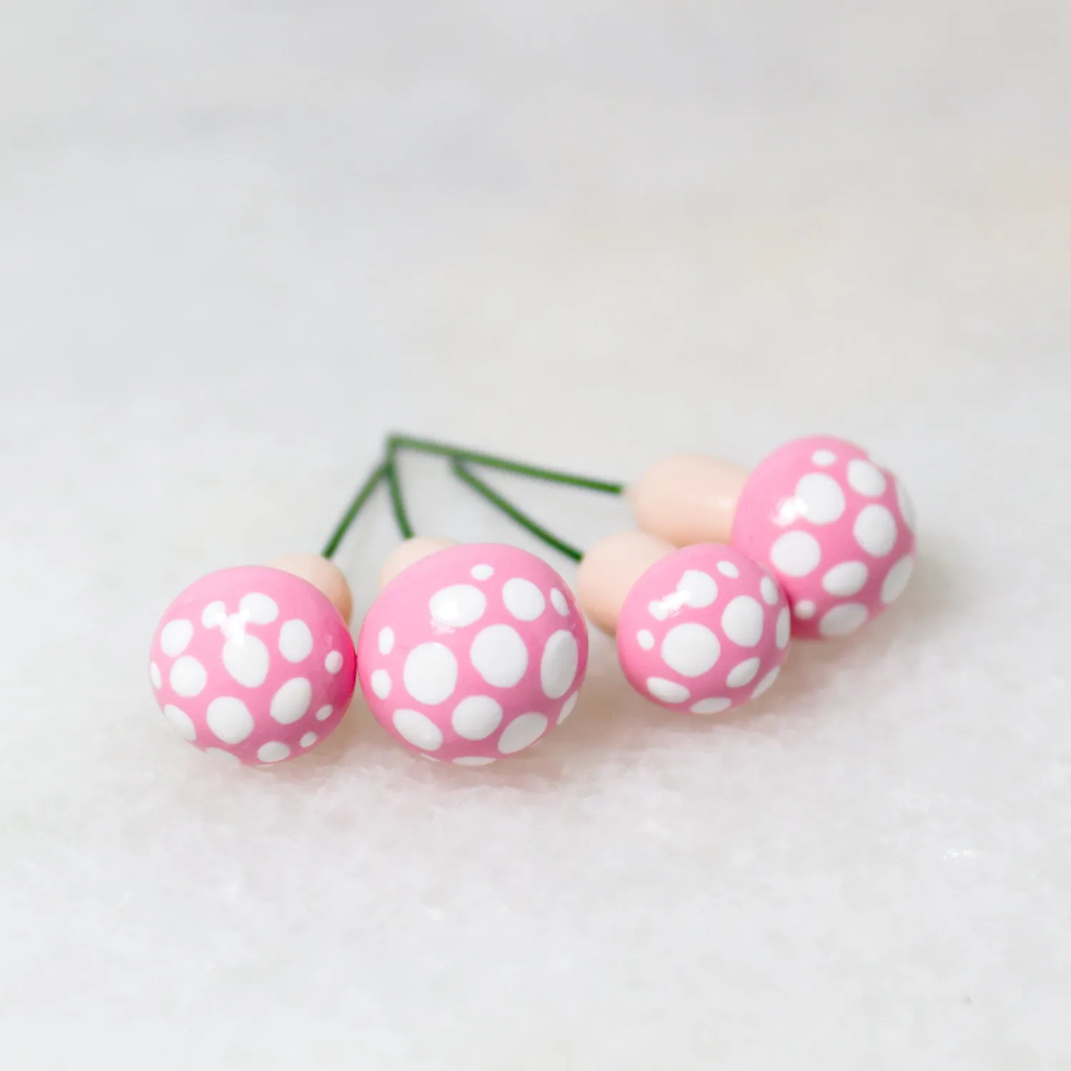 Pink Toadstools (Set of 4)
