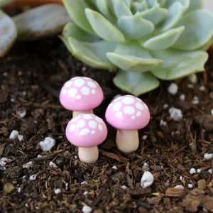 Pink Toadstools (Set of 4)