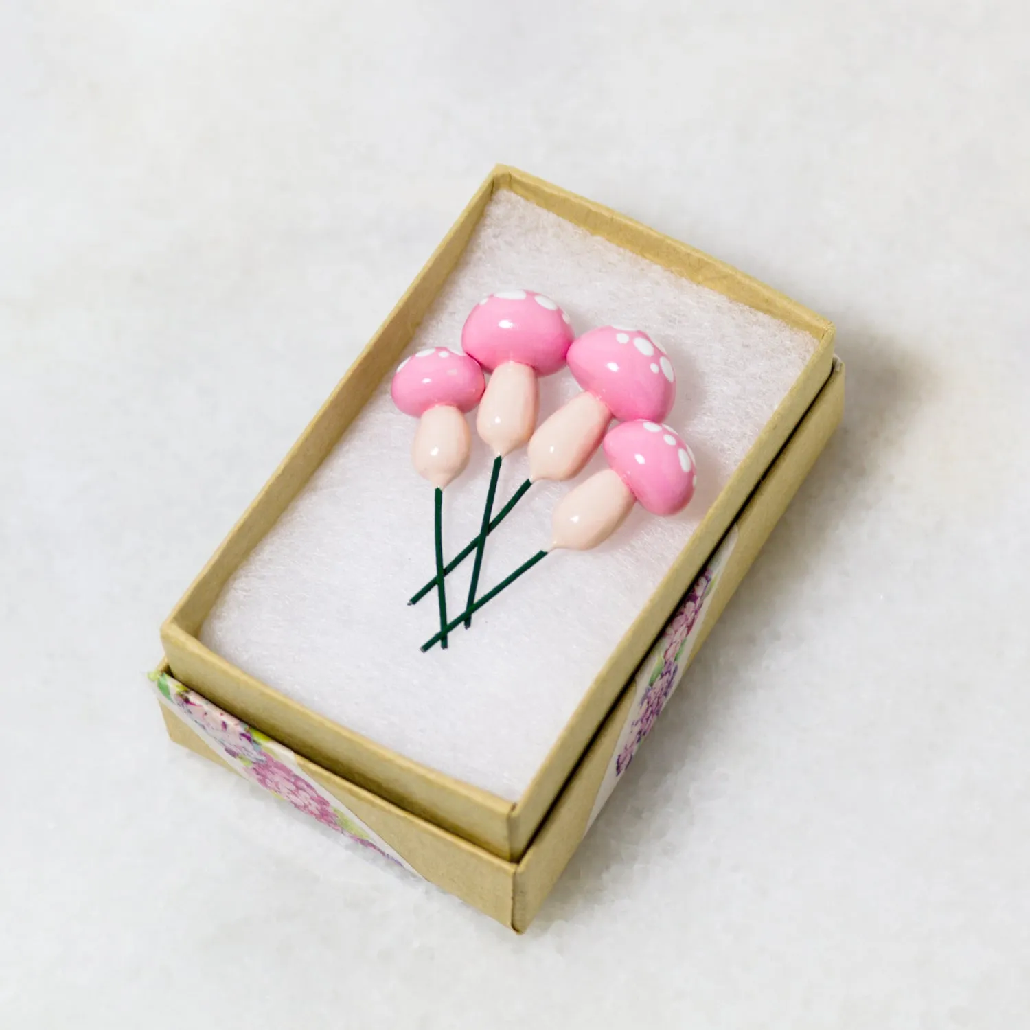 Pink Toadstools (Set of 4)