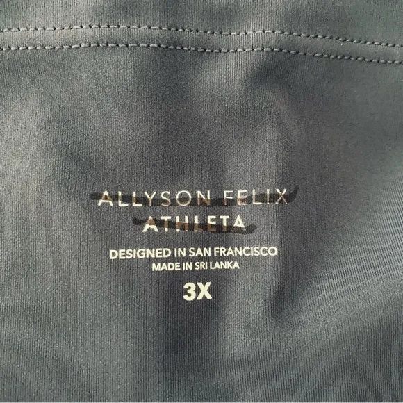 PLUS Athleta X Allyson Felix Blue &amp; Black Legend Athletic Shortie Size 2X &amp; 3X