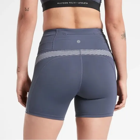PLUS Athleta X Allyson Felix Blue &amp; Black Legend Athletic Shortie Size 2X &amp; 3X