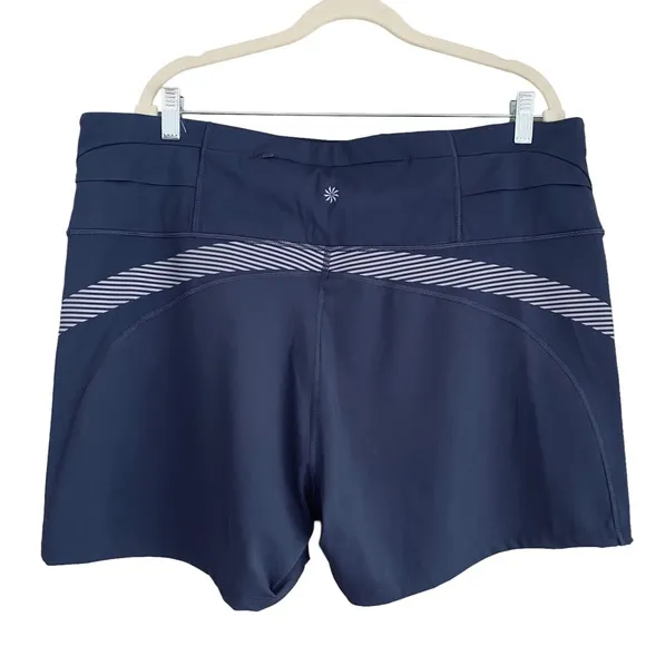 PLUS Athleta X Allyson Felix Blue &amp; Black Legend Athletic Shortie Size 2X &amp; 3X