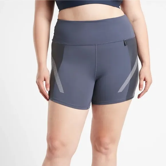 PLUS Athleta X Allyson Felix Blue &amp; Black Legend Athletic Shortie Size 2X &amp; 3X