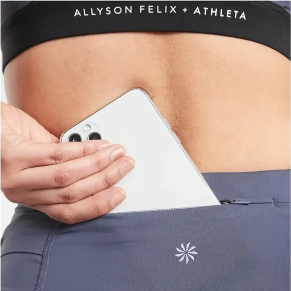 PLUS Athleta X Allyson Felix Blue &amp; Black Legend Athletic Shortie Size 2X &amp; 3X