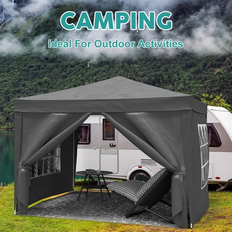 Pop-Up Party Canopy with Sidewalls and Weight Bags