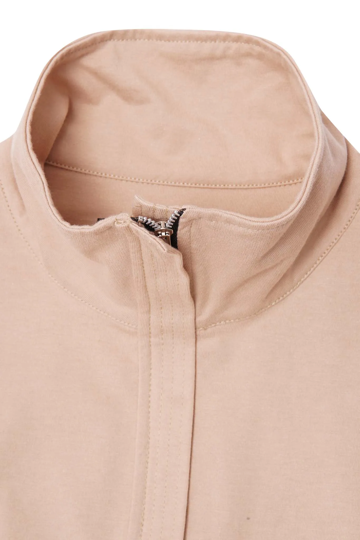 QUARTER ZIP L/S TEE IN ALABASTER