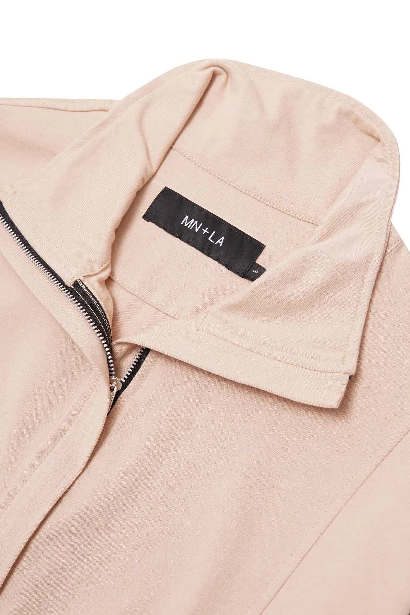 QUARTER ZIP L/S TEE IN ALABASTER