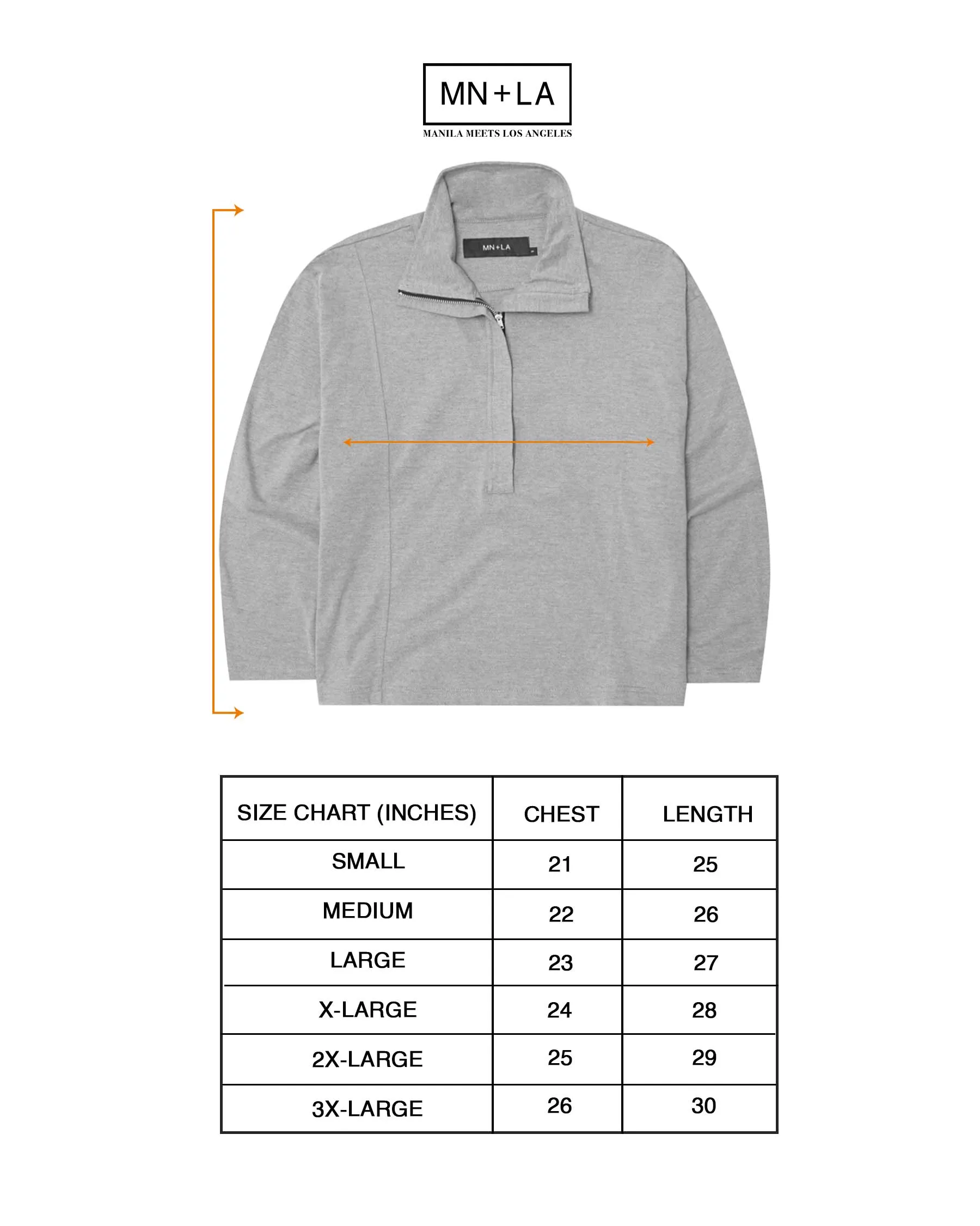 QUARTER ZIP L/S TEE IN HEATHER GREY