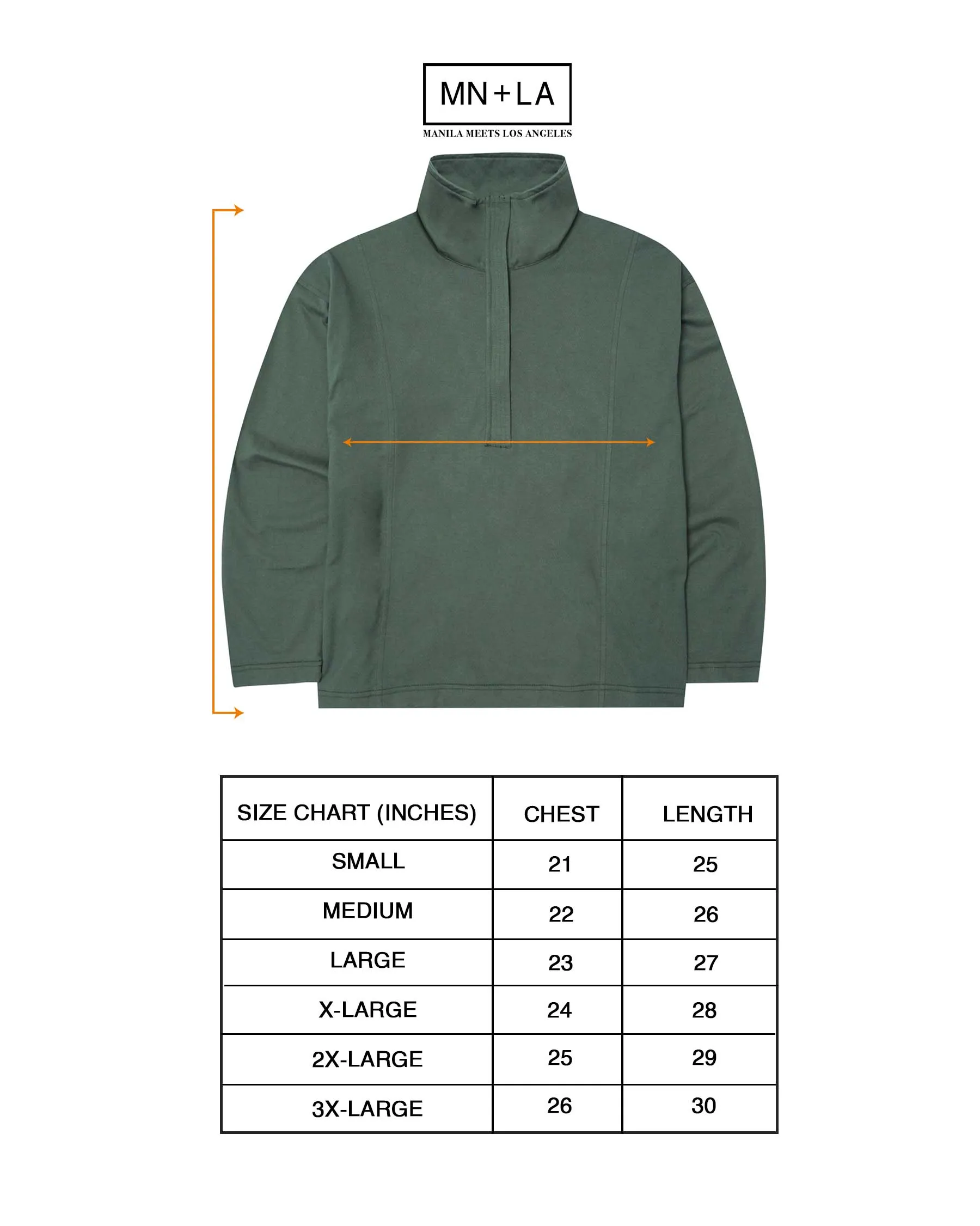 QUARTER ZIP L/S TEE IN MOSS