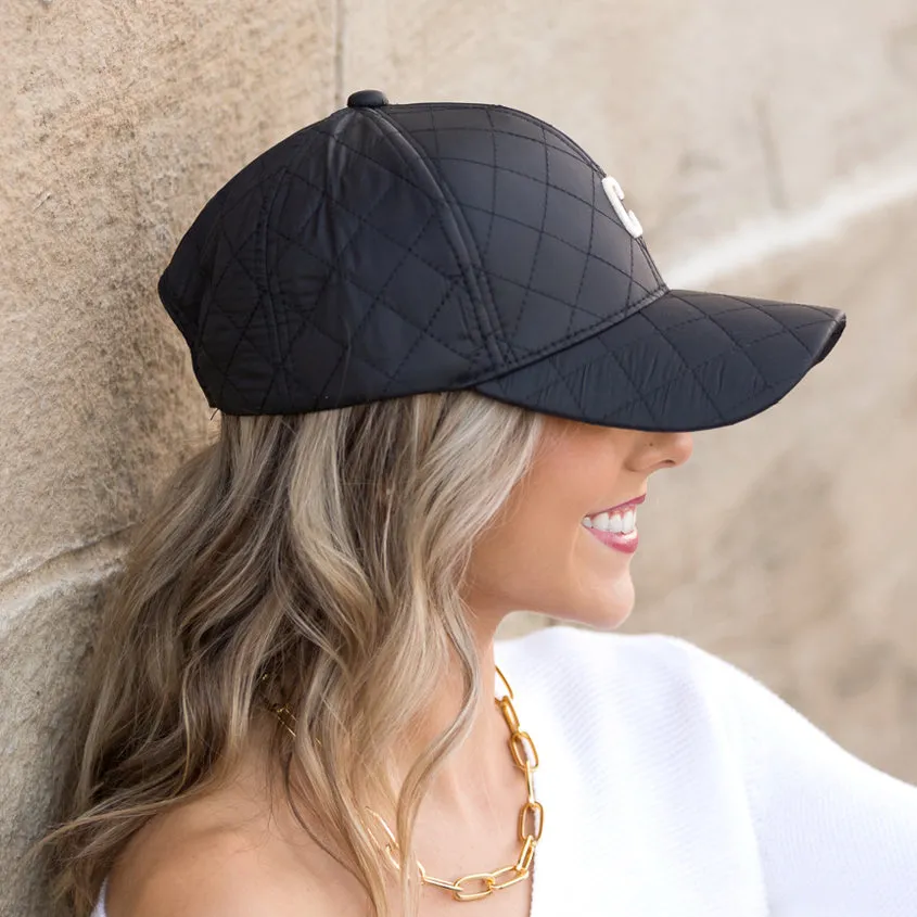 Quilted Puffer Ball Cap