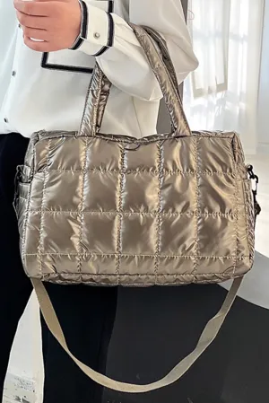Quilted Puffer Tote Bag